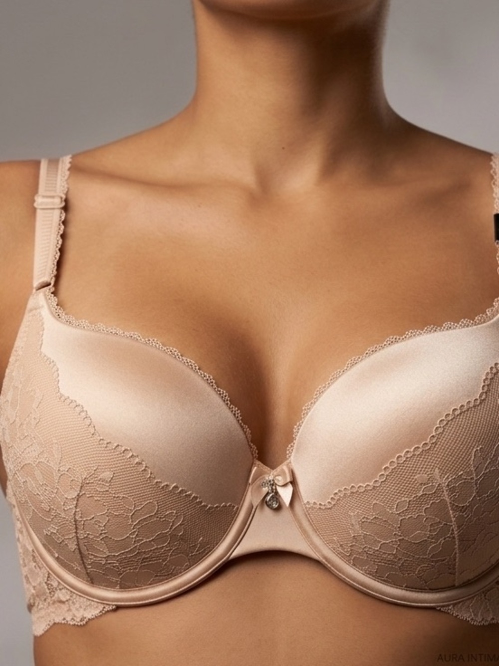 Victoria's Secret Body by Victoria Perfect Shape Lace Bra 36D Nude NWT